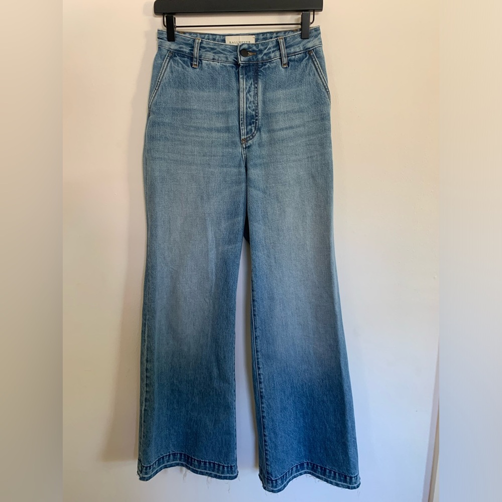 KALLMEYER Athena Flare Jean in Mid Blue Size 27 - Picture 2 of 11